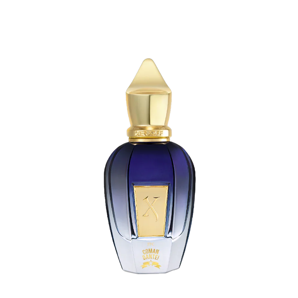 Freigestellter Flakon von Xerjoff Comandante Eau de Parfum – ein intensiver, tabakwürziger Nischenduft aus der Join the Club-Kollektion, jetzt bei scent amor entdecken