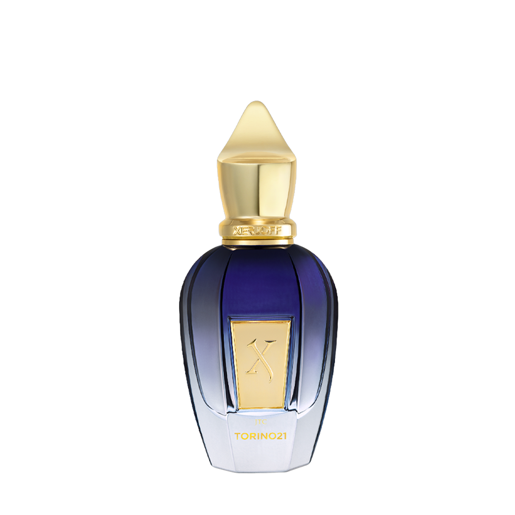 Freigestellter Flakon von Xerjoff Torino 21 Eau de Parfum – ein frischer, sportlich-eleganter Nischenduft aus der Join the Club-Kollektion, jetzt bei scent amor entdecken