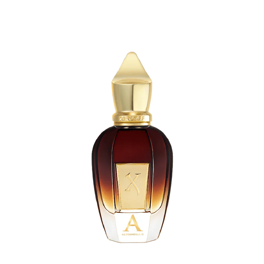 Freigestellter Flakon von Xerjoff Alexandria II Eau de Parfum – ein edler Nischenduft mit majestätischer Oud-Komposition aus der Oud Stars-Kollektion, jetzt bei scent amor entdecken