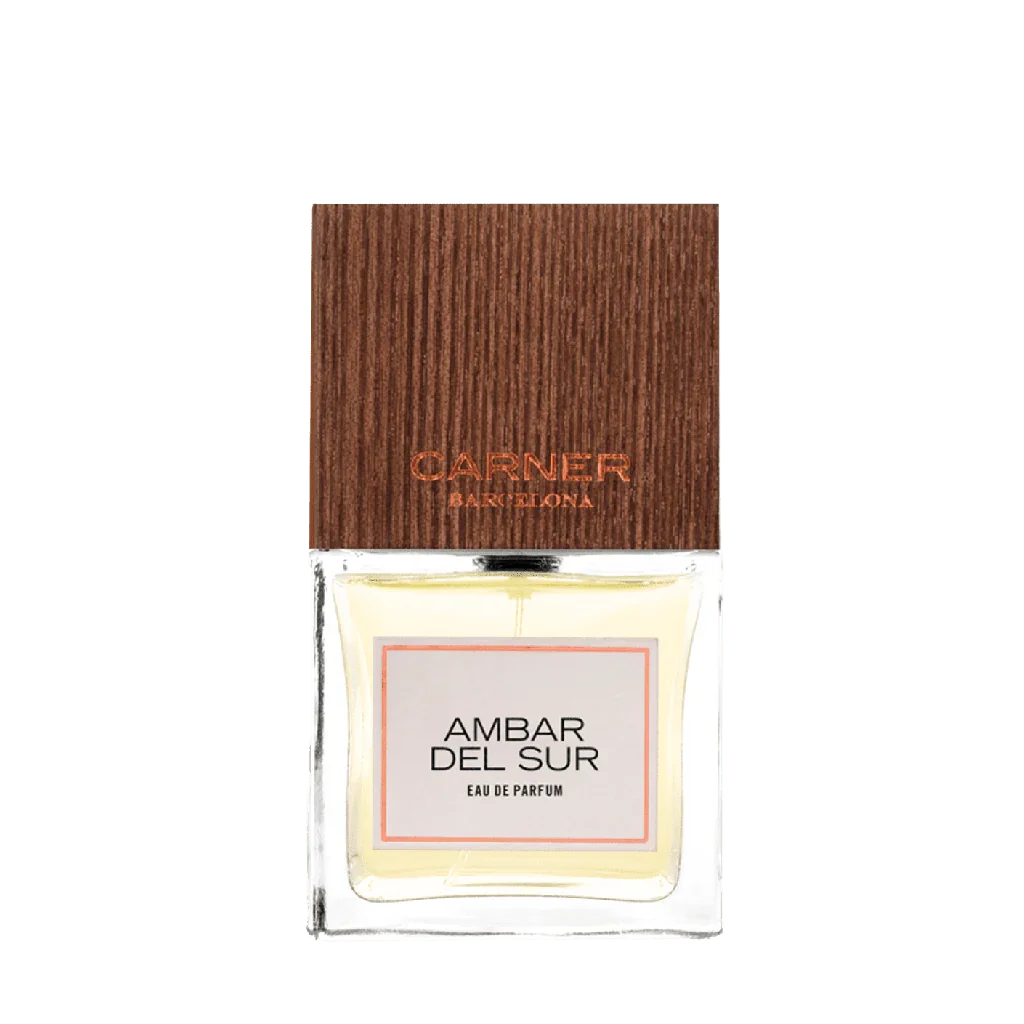 Carner Barcelona History Collection AMBAR DEL SUR Eau de Parfum Flakon freigestellt frontal scent amor