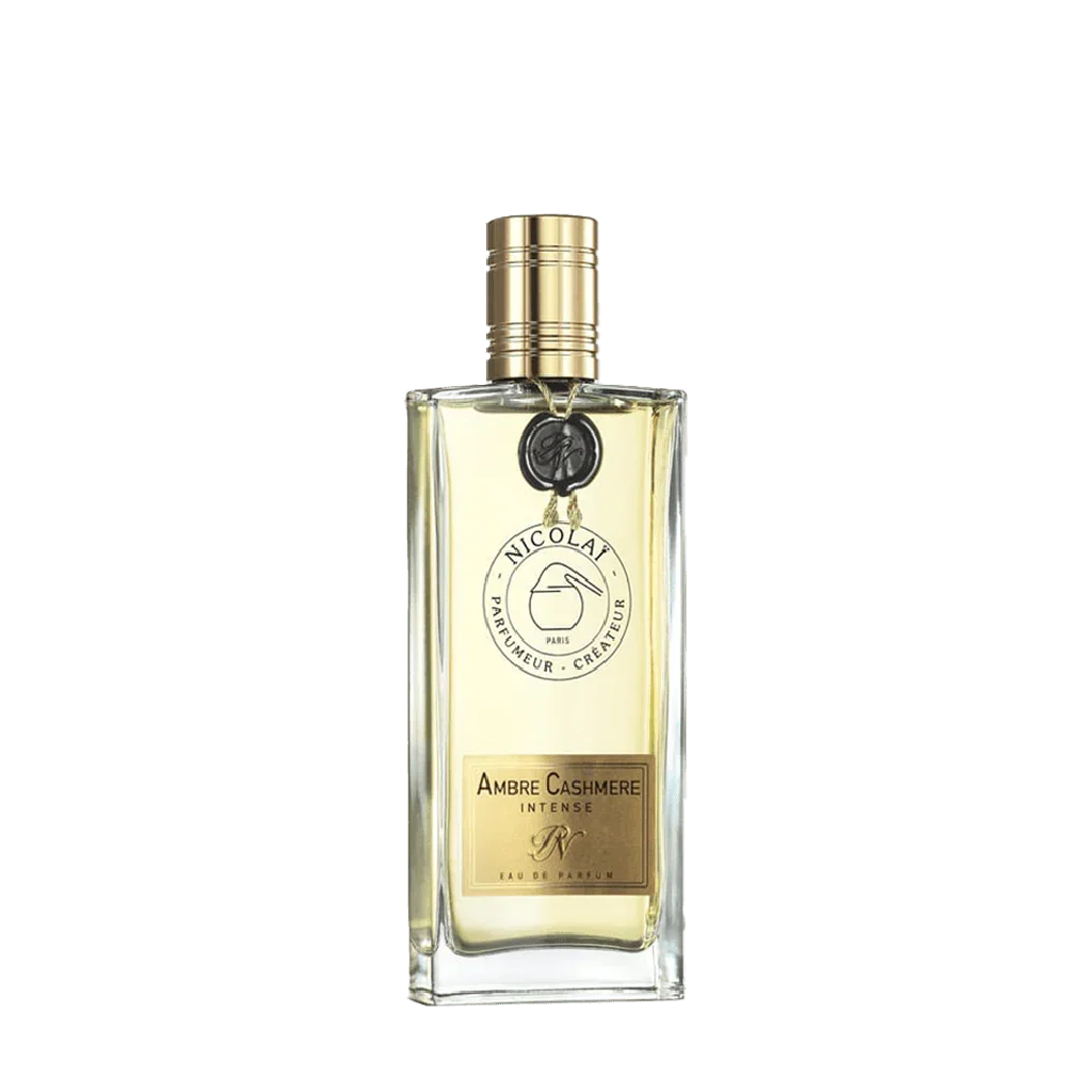 Nicolaï AMBRE CASHMERE INTENSE Eau de Parfum Flakon freigestellt frontal scent amor