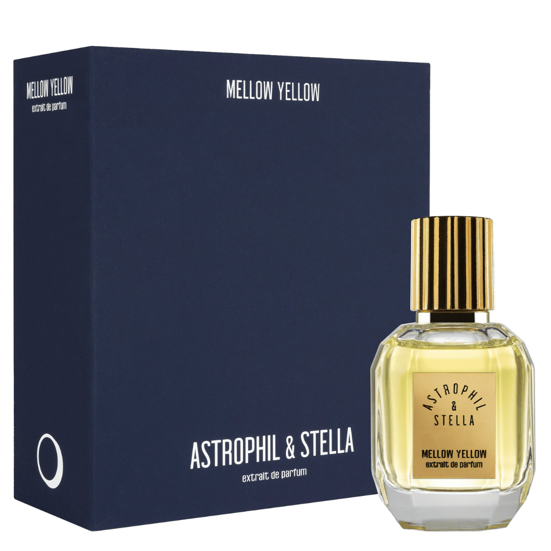Astrophil & Stella Mellow Yellow Extrait de Parfum, Flakon und Box in edlem Design, luxuriöser Duft, erhältlich bei scent amor