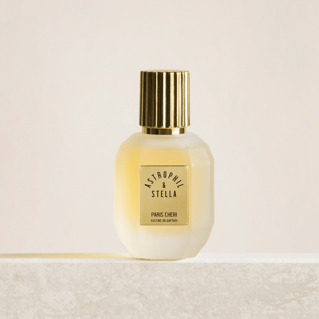 Astrophil & Stella Paris Chéri Extrait de Parfum, stilvoller Flakon in sanften Farbtönen, erhältlich bei scent amor