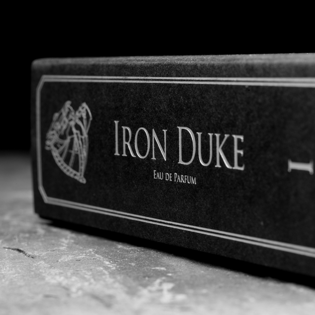 Box von BeauFort London Iron Duke Eau de Parfum, hochwertig verarbeitet, britischer Duft, erhältlich bei scent amor
