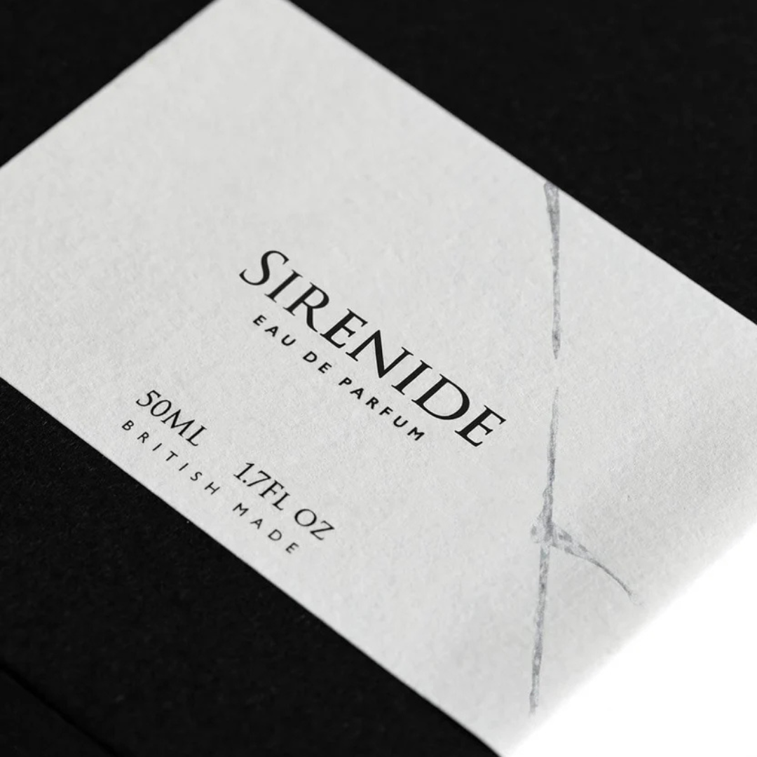 Detailaufnahme der Verpackung von BeauFort London SIRENIDE Eau de Parfum britischer Duft erhältlich bei scentamor