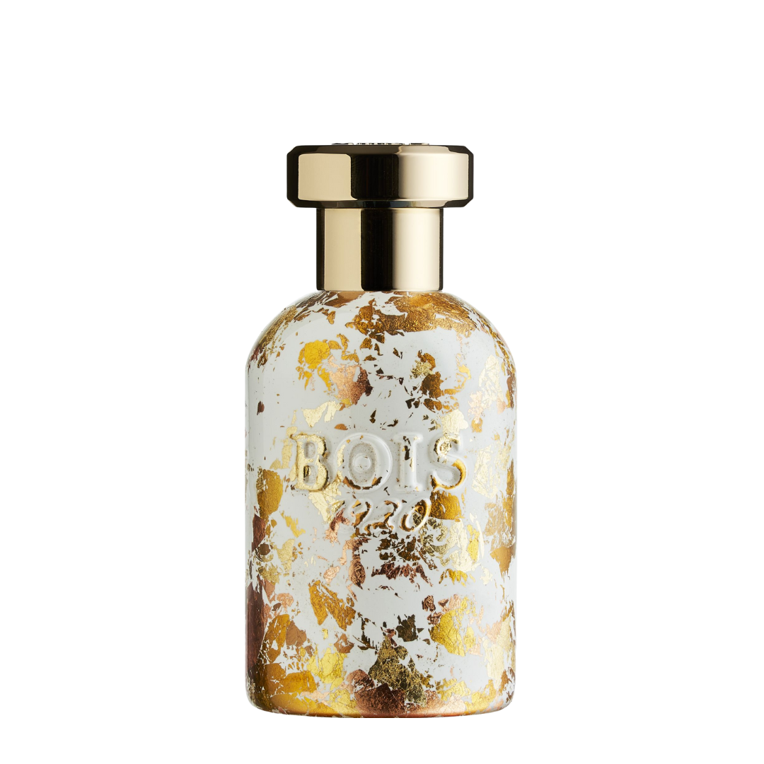 Bois 1920 Frammenti Parfum, freigestellter Flakon, edler Duft mit goldenen Akzenten und raffinierter Wärme, erhältlich bei scent amor