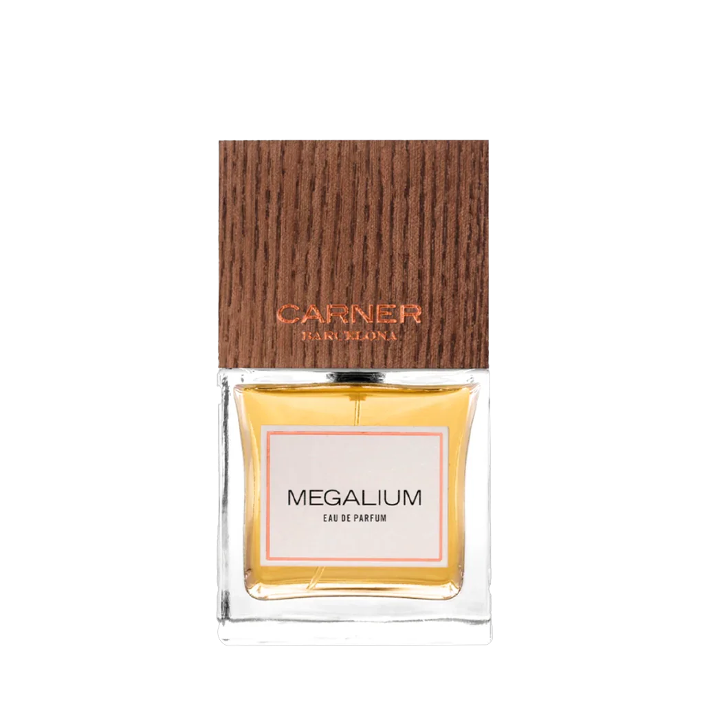 Carner Barcelona History Collection MEGALIUM Eau de Parfum Flakon freigestellt frontal