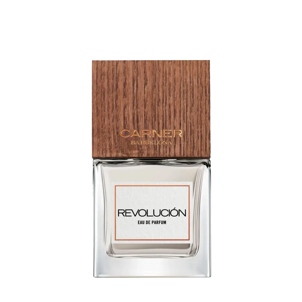 Carner Barcelona History Collection REVOLUCIÓN Eau de Parfum Flakon freigestellt frontal scent amor