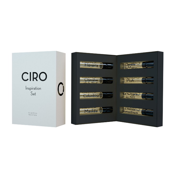 Ciro Inspiration Set Eau de Parfum, edles Duftset mit eleganter Box und mehreren Probeflakons, stilvoll präsentiert und vielseitig, erhältlich bei scent amor.