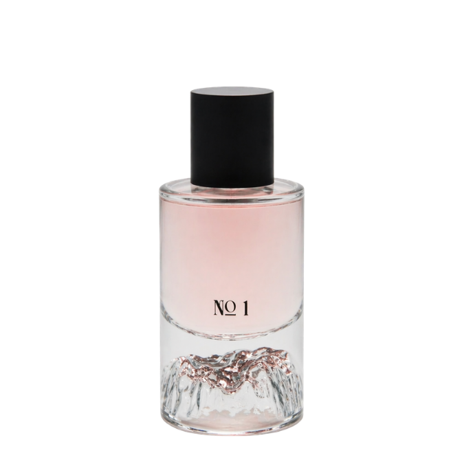 Fischersund Faux Flora No. 1 Birth Eau de Parfum, klarer Flakon mit zart roséfarbenem Duft und minimalistischem Design, erhältlich bei scent amor.