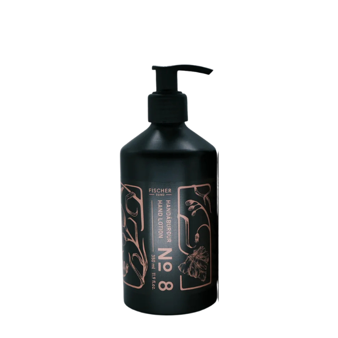 Fischersund No. 8 Hand Wash, schwarzer Flakon mit Pumpspender, minimalistisch und modern präsentiert, erhältlich bei scent amor.