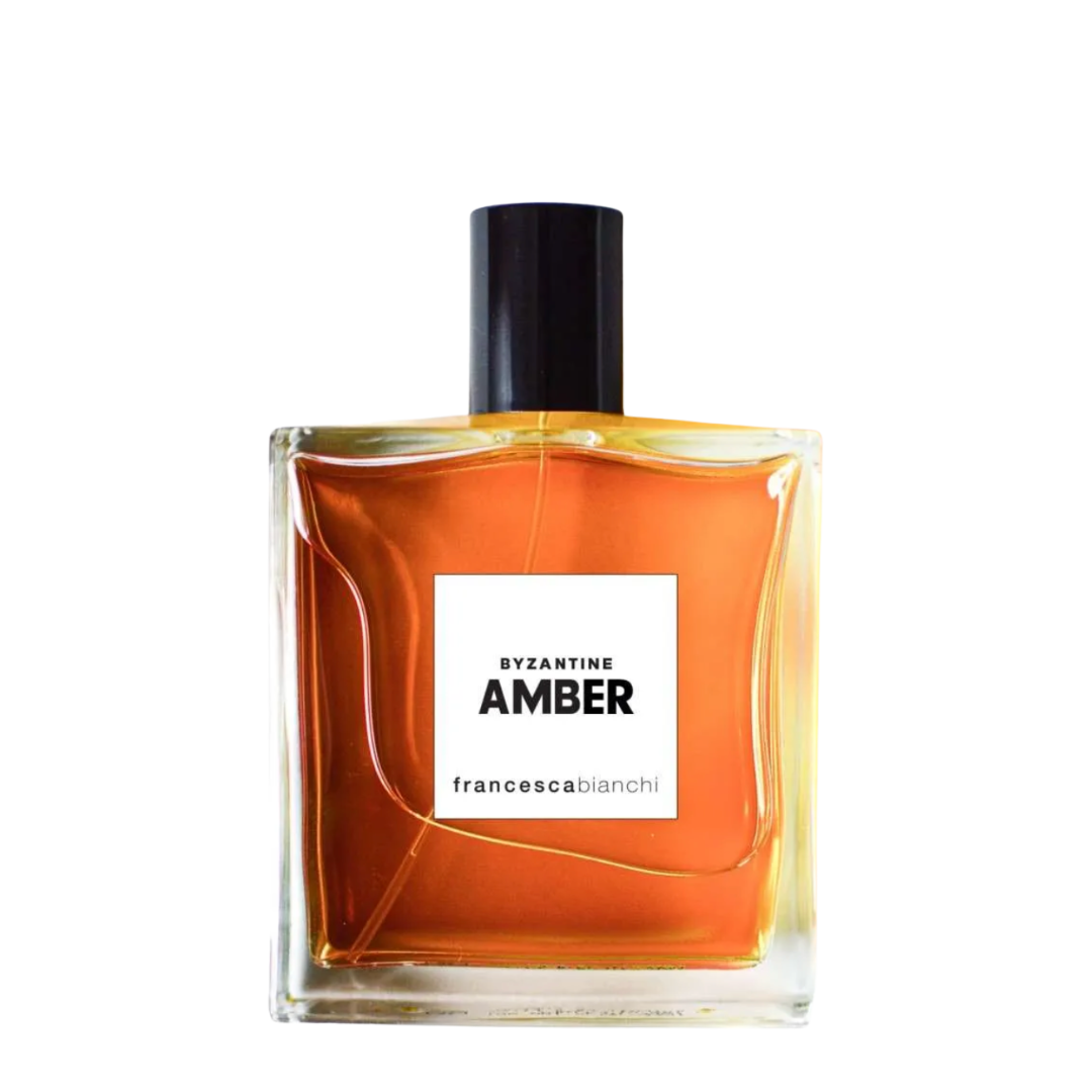 Freigestellter Flakon von Francesca Bianchi Byzantine Amber Extrait de Parfum – jetzt bei scent amor entdecken