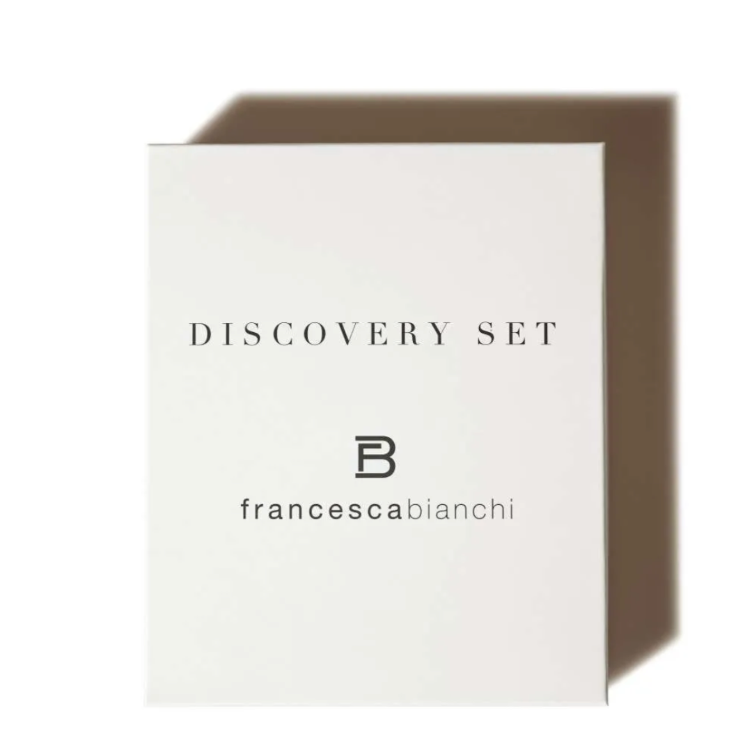 Geschlossene Box von Francesca Bianchi Discovery Set Extrait de Parfum – jetzt bei scent amor entdecken