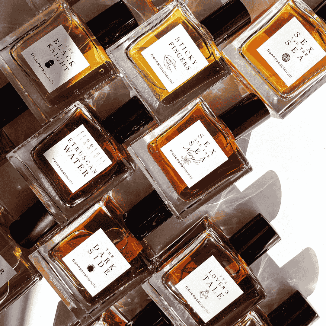 Sammlung von Flakons von Francesca Bianchi Extrait de Parfum, erlebe Nischenparfums bei scent amor