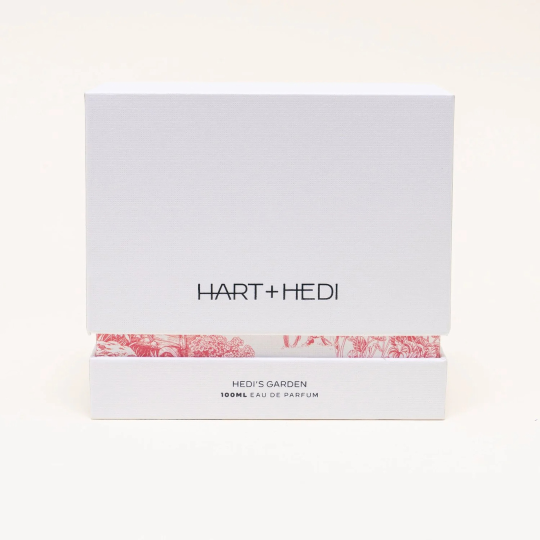Box von Hart + Hedi Hedi’s Garden Eau de Parfum – elegante Verpackung eines luxuriösen Nischendufts bei scent amor