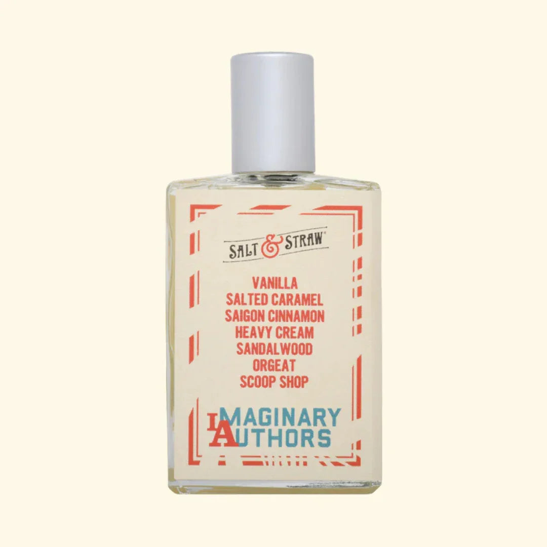 Rückseite des Flakons von Imaginary Authors A WHIFF OF WAFFLE CONE Eau de Parfum – kunstvoll gestaltetes Parfum mit nostalgischem Charme bei scent amor
