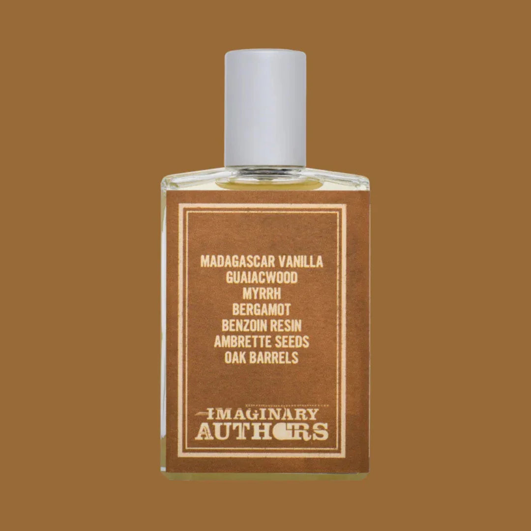 Rückseite des Flakons von Imaginary Authors MEMOIRS OF A TRESPASSER Eau de Parfum – kunstvolles Parfum mit intensiver, warmer Ausstrahlung bei scent amor