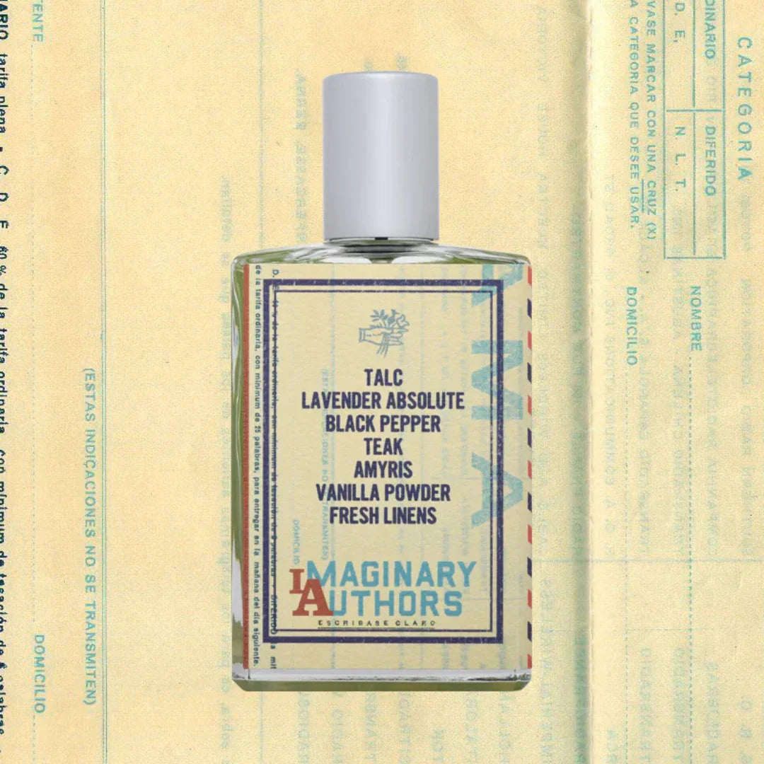 Rückansicht des Flakons von Imaginary Authors Telegrama Eau de Parfum – kunstvolles Parfumdesign für Duftliebhaber bei scent amor