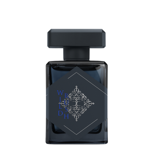 Initio Parfums Privés Wild Rush Eau de Parfum, dunkler eleganter Flakon mit geometrischem Emblem und luxuriösem Design, intensiver Nischenduft, erhältlich bei scent amor.