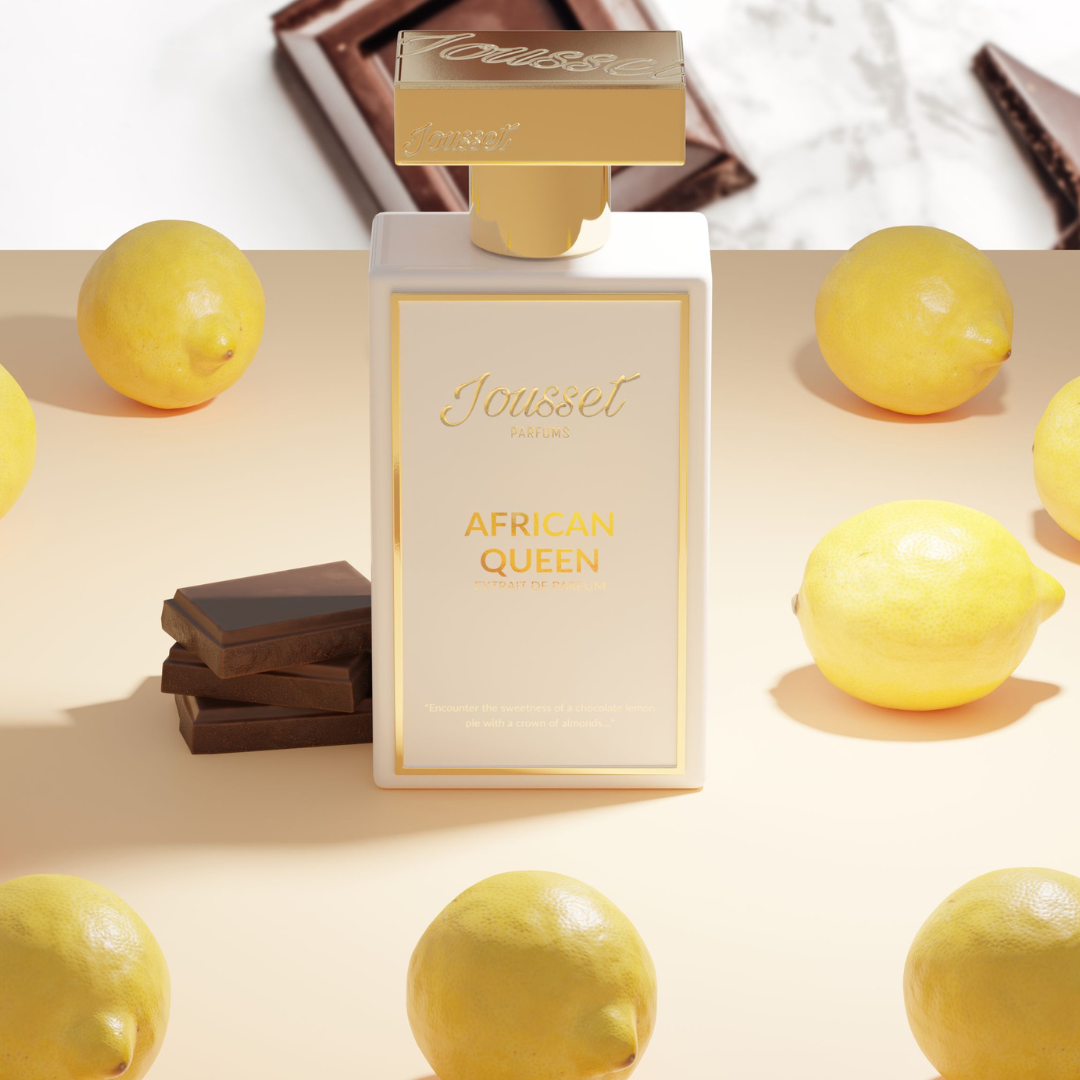 Jousset Parfums African Queen Extrait de Parfum – Flakon zwischen Zitronen und Schokolade, frische und strahlende Duftkomposition bei scent amor