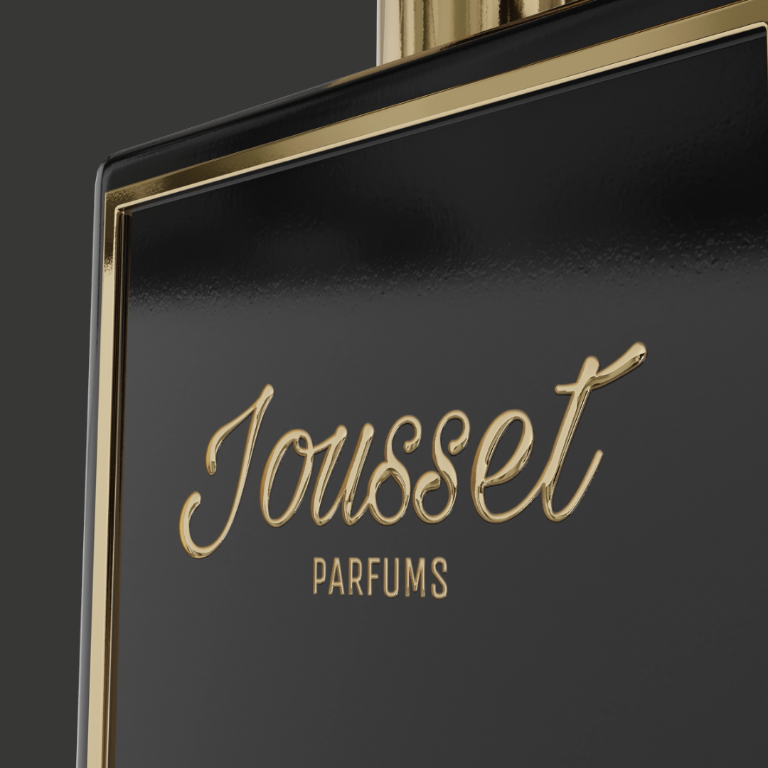 Jousset Parfums – Logo auf der Vorderseite des Flakons, edel inszeniert – exklusiver Nischenduft bei scent amor