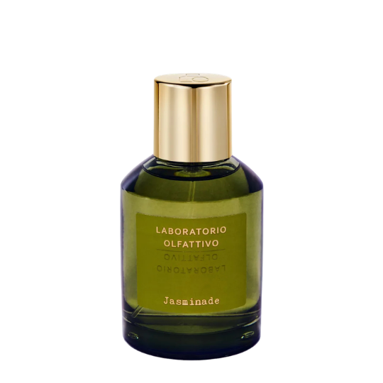Laboratorio Olfattivo Jasminade Eau de Parfum, olivgrüner Flakon mit goldener Kappe und minimalistischem Design, erhältlich bei scent amor.
