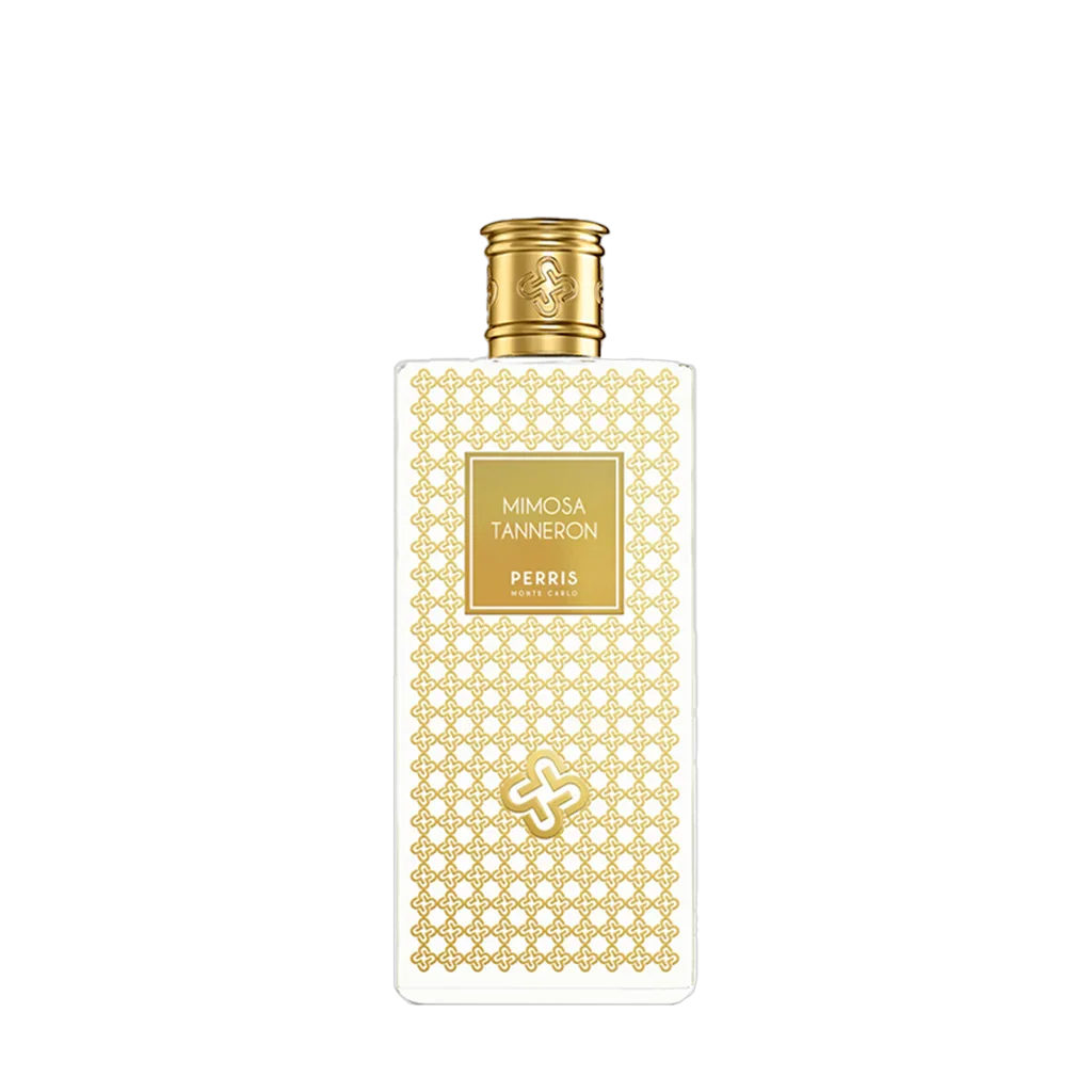 Perris Monte Carlo MIMOSA TANNERON Eau de Parfum Flakon freigestellt frontal