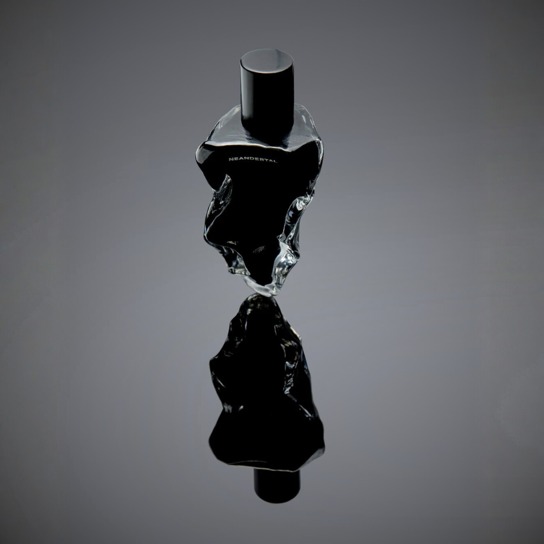 Neandertal was Eau de Parfum, dunkle Spiegelung, künstlerische Inszenierung, moderner Nischenduft, erhältlich bei scent amor.