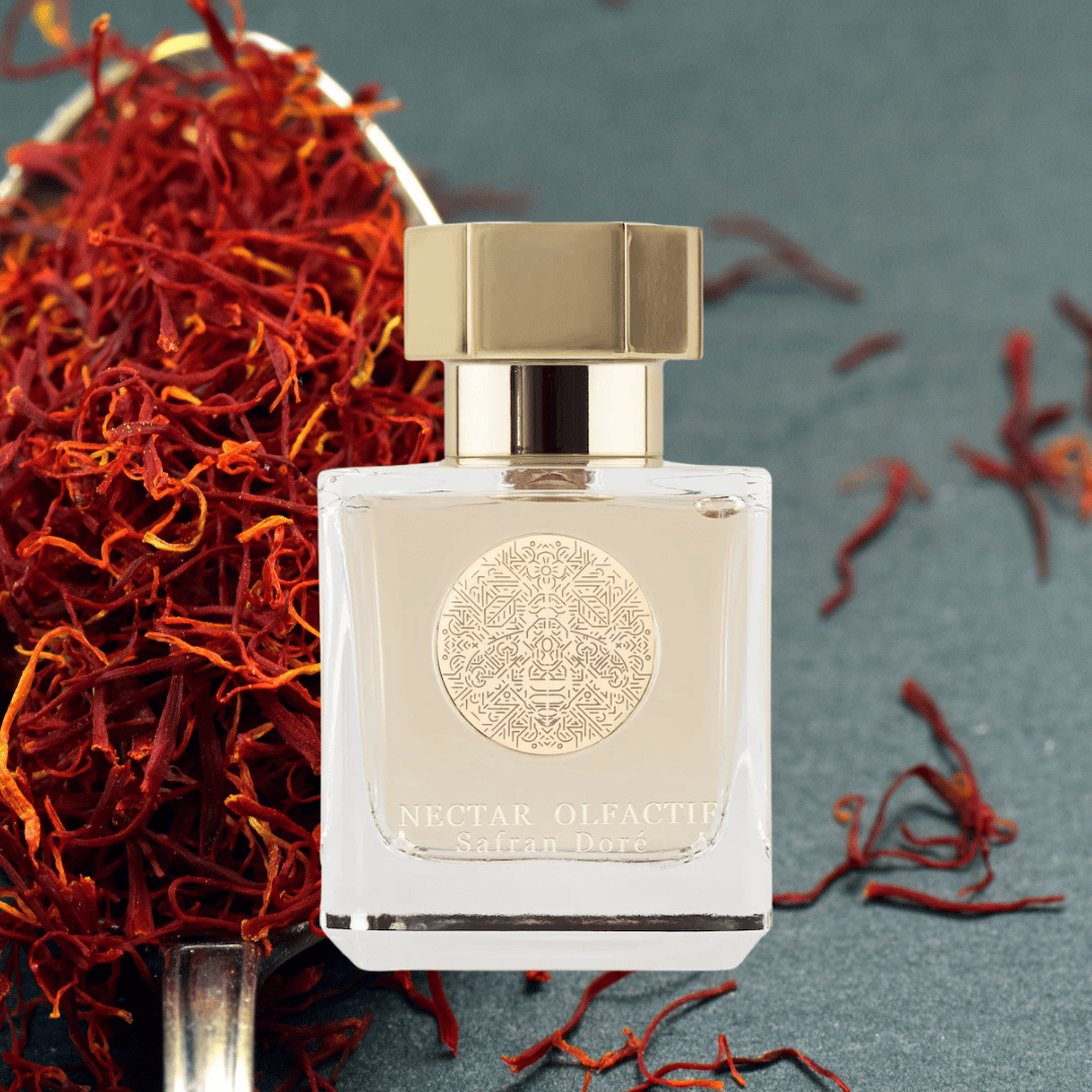 Nectar Olfactif SAFRAN DORÉ La Ruche Eau de Parfum Nischenduft Flakon vor Safran bei scent amor deinem Fachmann für feine Nischendüfte