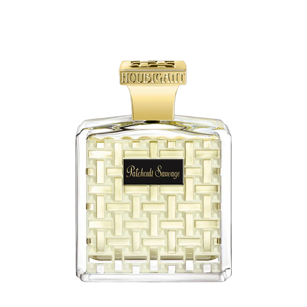 Houbigant Paris PATCHOULI SAUVAGE Eau de Parfum Flakon freigestellt frontal scent amor