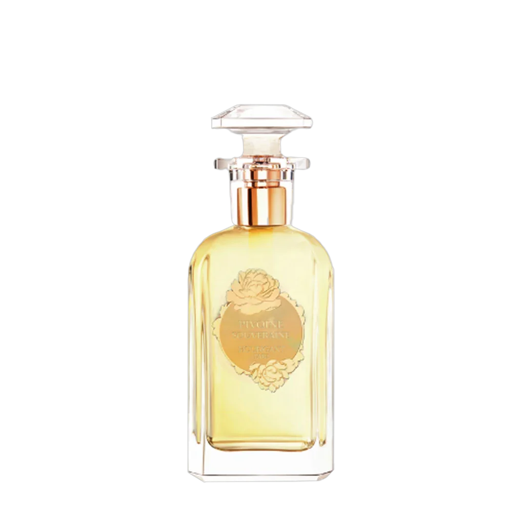 Houbigant Paris PIVOINE SOUVERAINE Eau de Parfum Flakon freigestellt frontal scent amor