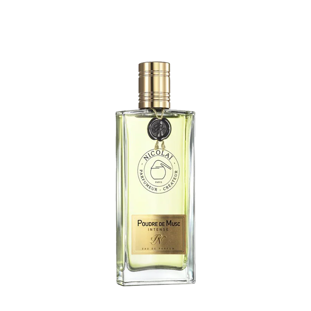 Nicolaï POUDRE DE MUSC INTENSE Eau de Parfum Flakon freigestellt frontal scent amor