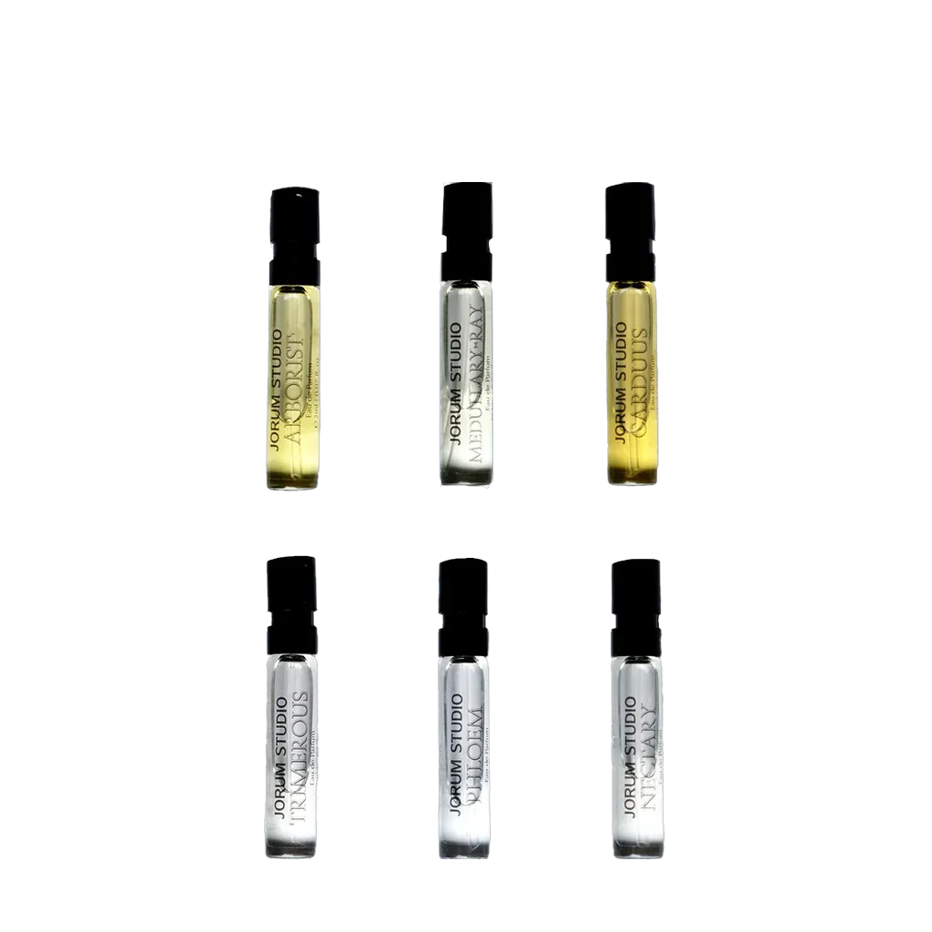 Jorum Studio SAMPLE KIT Progressive Botany Vol. I Flakons freigestellt frontal