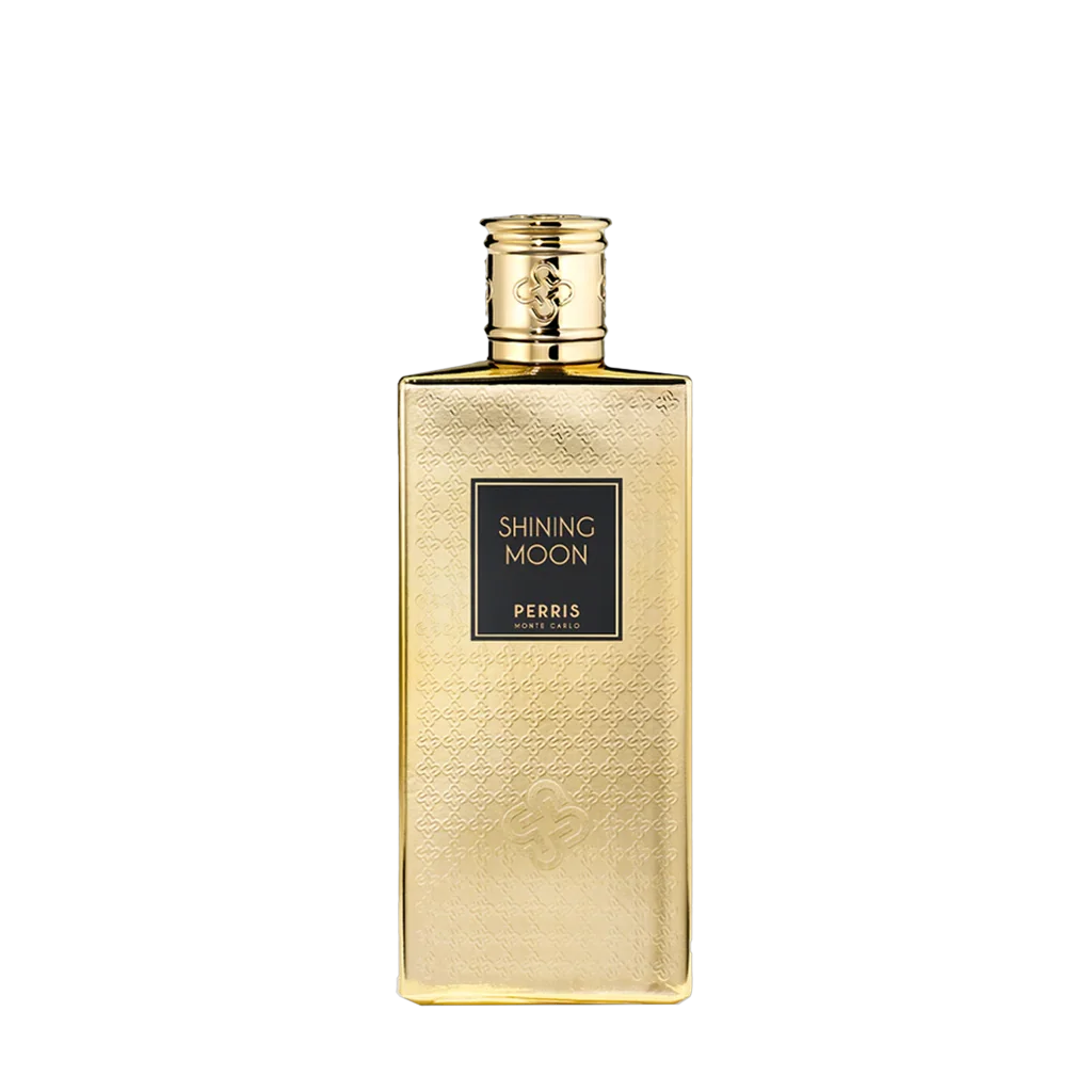 Perris Monte Carlo SHINING MOON Eau de Parfum Flakon Freigestellt frontal scent amor