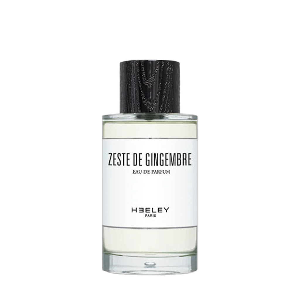 Glasflakon mit schwarzem Deckel, "Zeste de Gingembre" Eau de Parfum von Heeley, 100 ml.