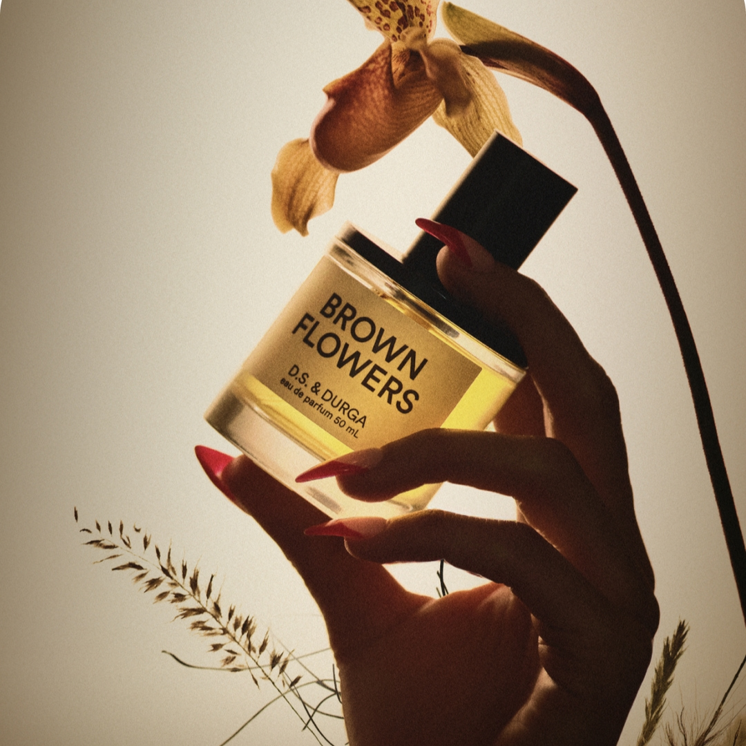 D.S. &amp; Durga BROWN FLOWERS Eau de Parfum Mood Hand Flakon