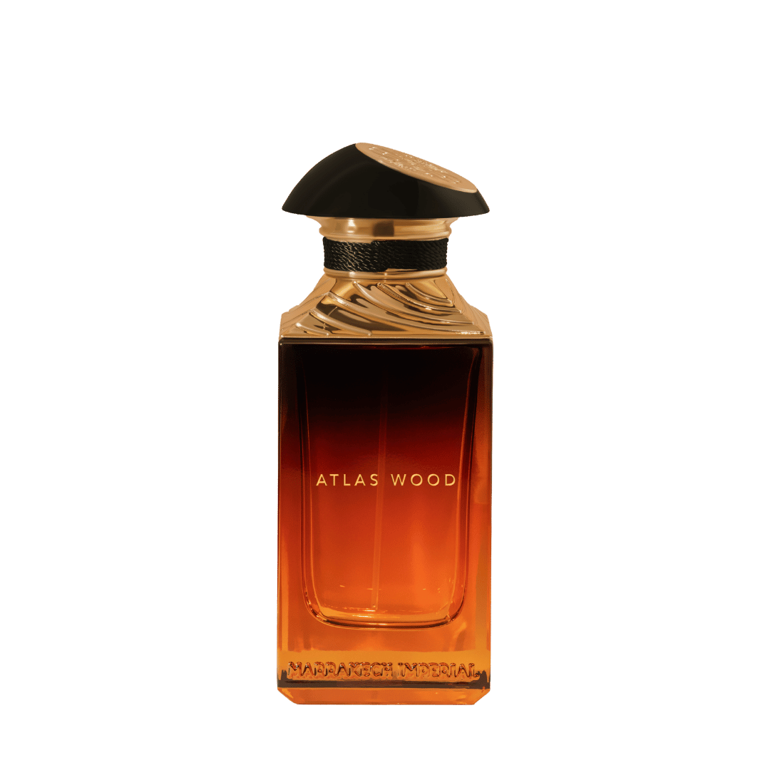 ATLAS WOOD Marrakech Imperial  bei scent amor Flakon orange freigestellt. Feiner Nischenduft!