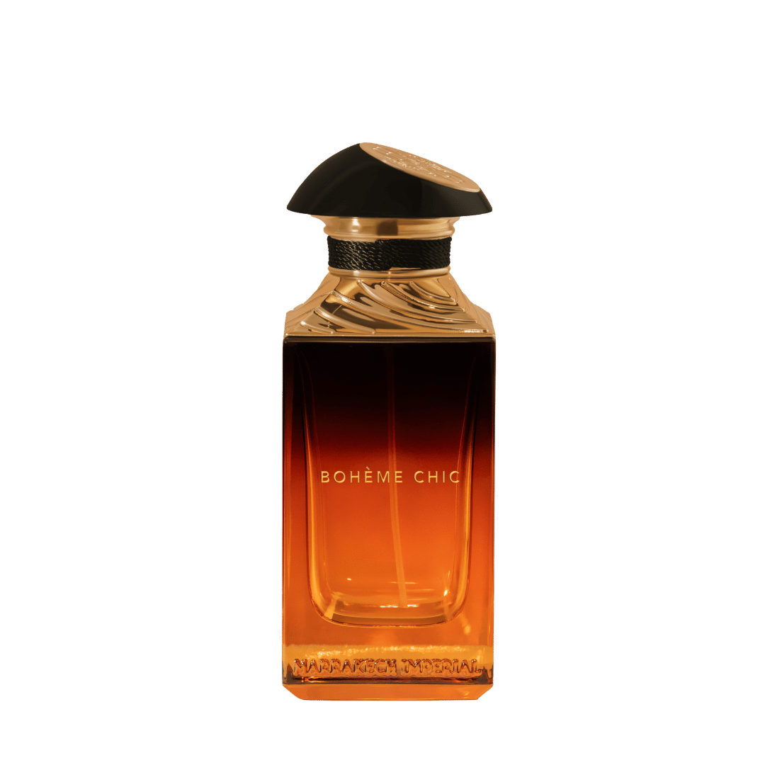 Boheme Chic Marrakech Imperial Flakon orange mit goldenem Oberteil bei scent amor Fachmann für Nischenduft