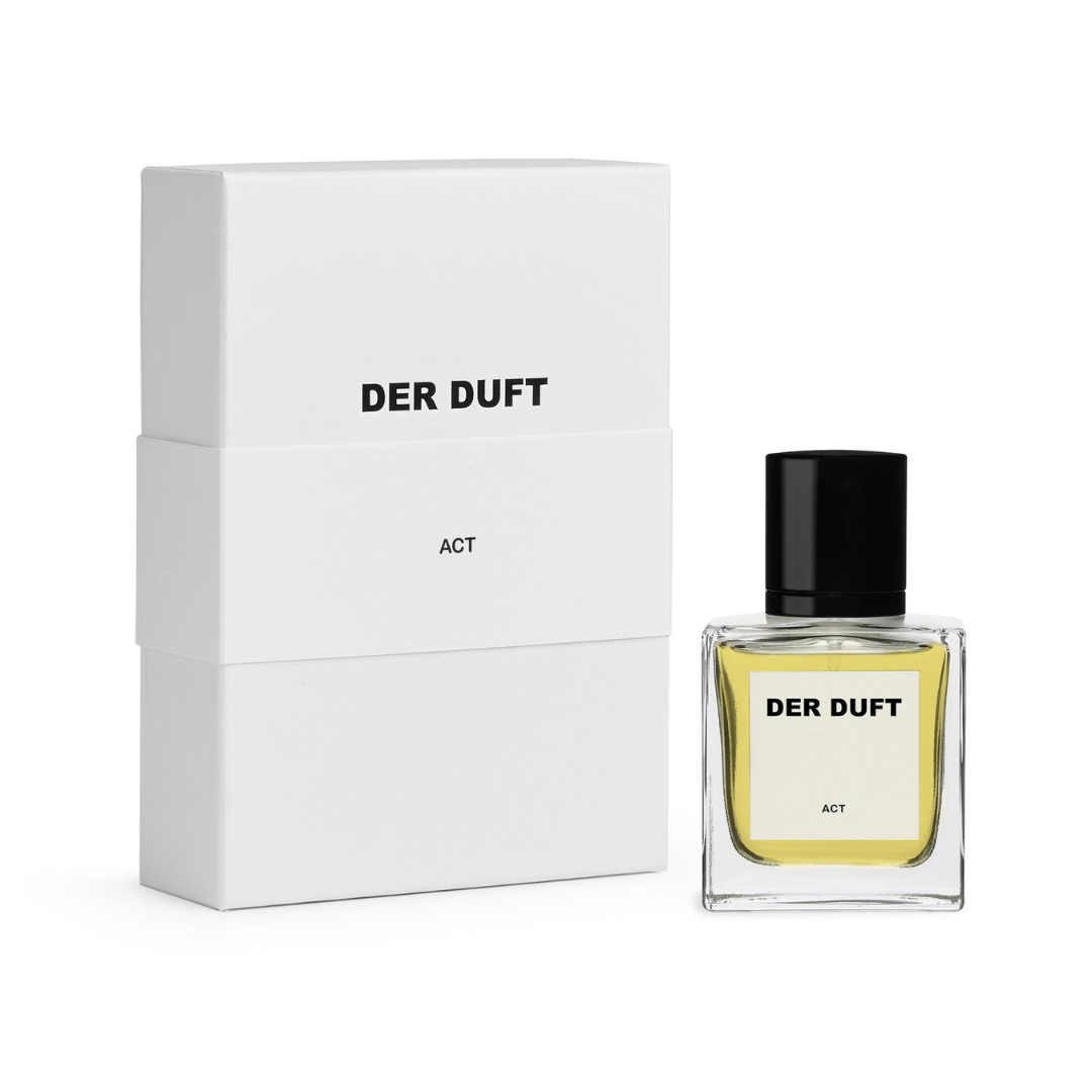 der duft act flakon neben box