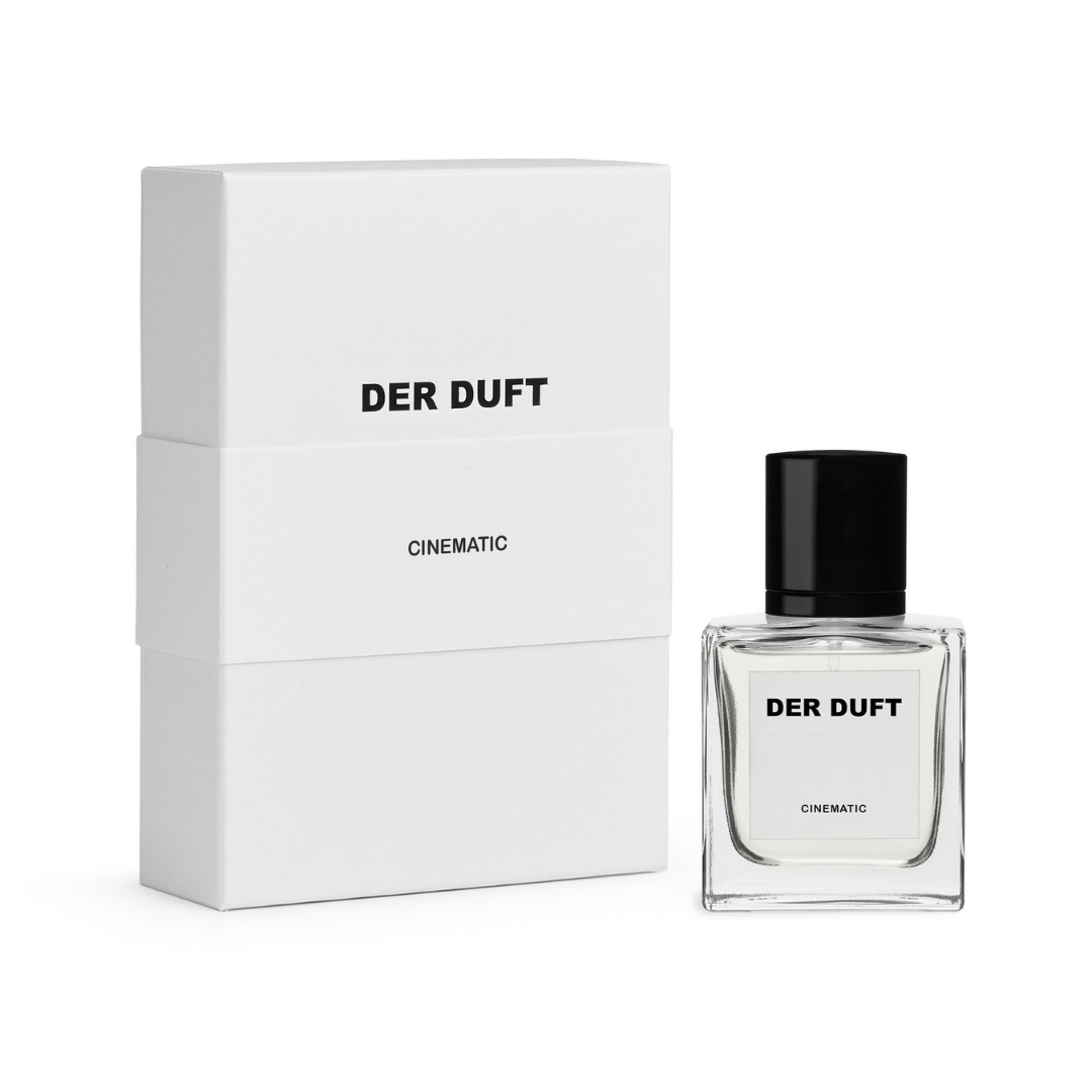 der duft cinematic flakon neben box