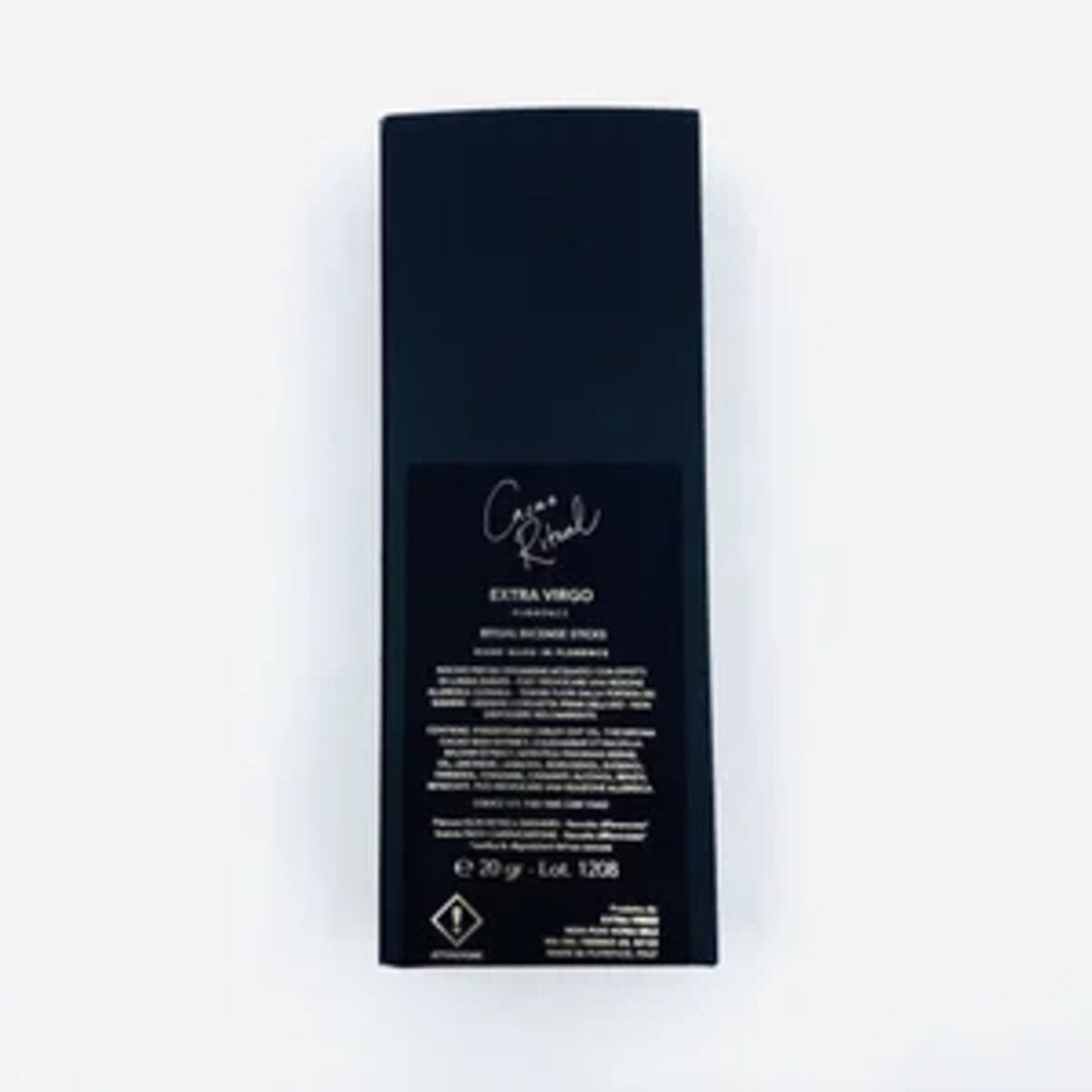 Extra Virgo CACAO RITUAL Incense Sticks Box hinten präsentiert bei scent amor