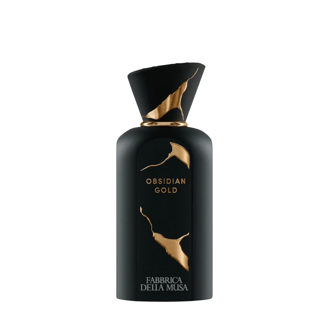 Fabbrica Della Musa OBSIDIAN GOLD Extrait de Parfum mattschwarzer Nischenduft Flakon freigestellt bei scent amor Spezialist für Nischenparfum