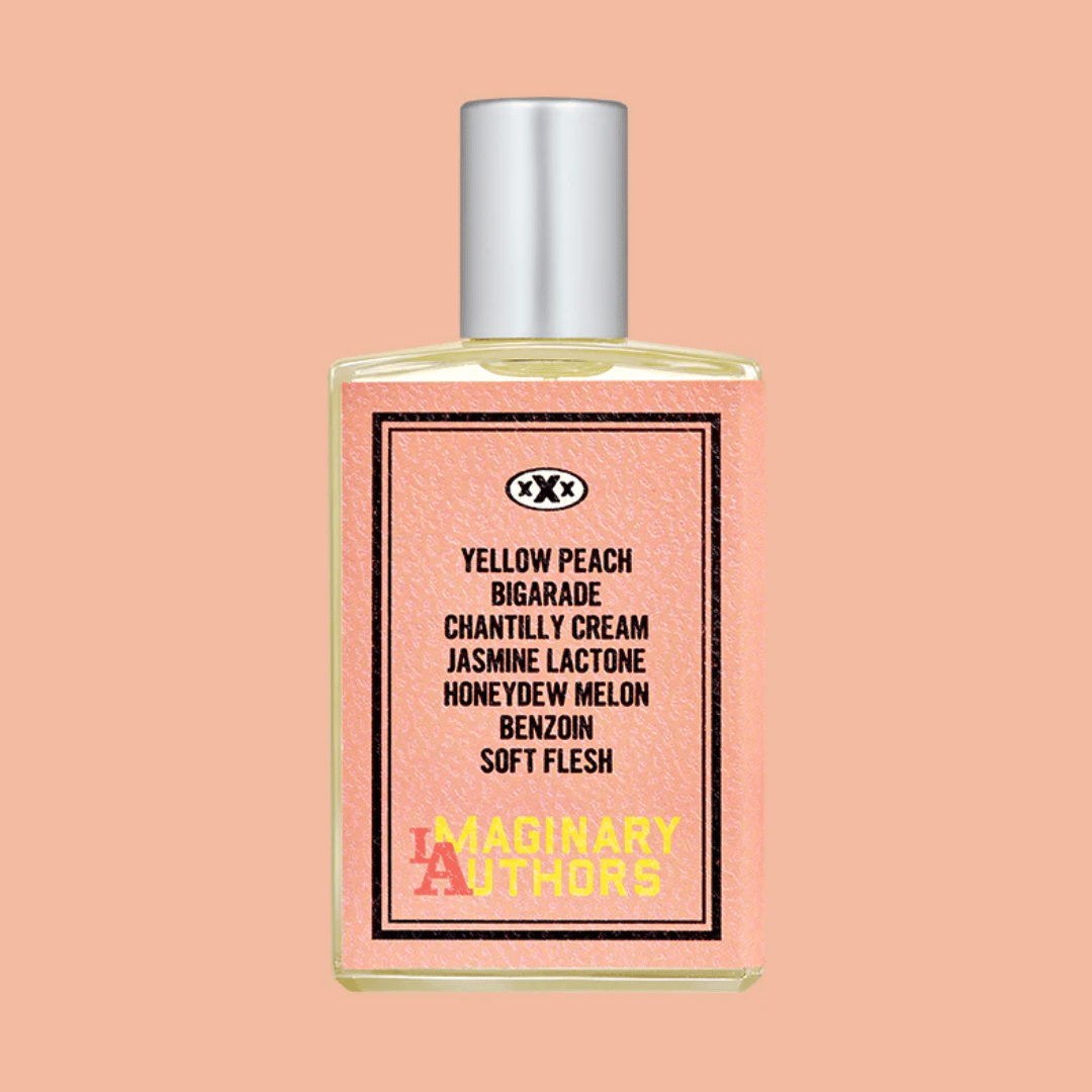 First Peach of the season Rückseite des Nischenduft Flakon mit den Duft Bestandteilen von Imaginary Authors bei scent amor