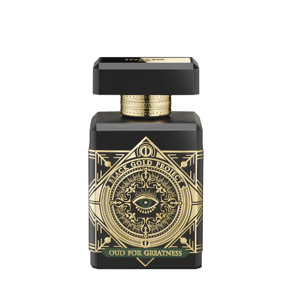 Initio Parfums Privés Black Gold Project OUD FOR GREATNESS NEO Eau de Parfum Flakon freigestellt frontal