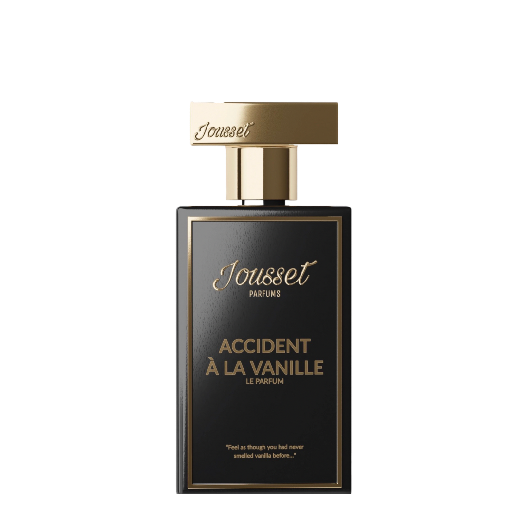 Freigestellter Flakon des Nischenduftes Accident a la Vanille von Jousset Parfums, erhältlich bei scent amor