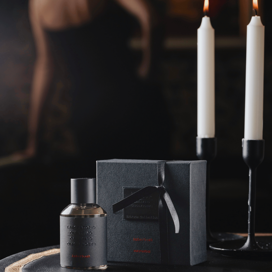 Laboratorio Olfattivo Amberbomb Intense Collection scent amor mit Kerzen und Box