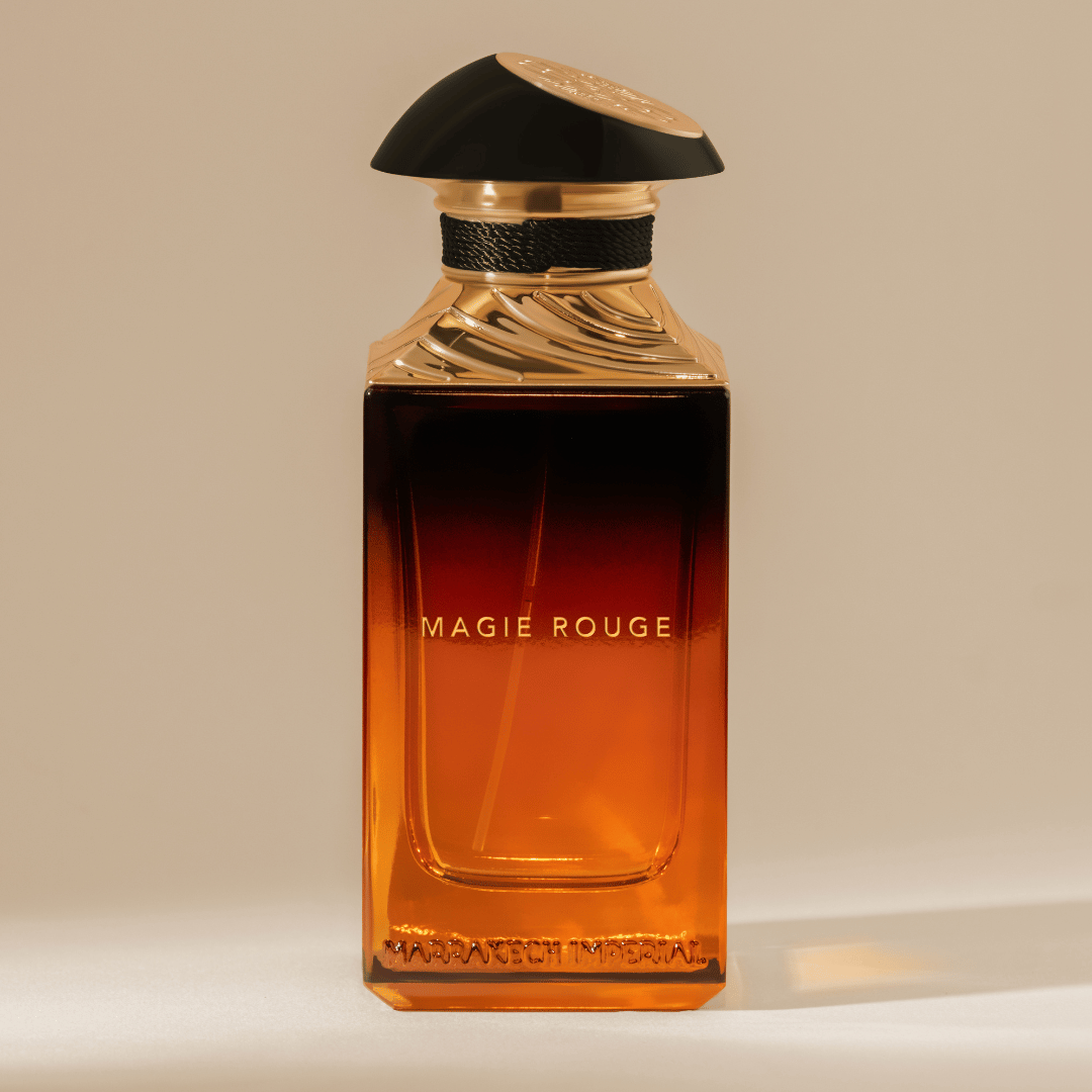 MAGIE ROUGE Marrakech Imperial Flakon Orange mit Schattenwurf bei  scent amor