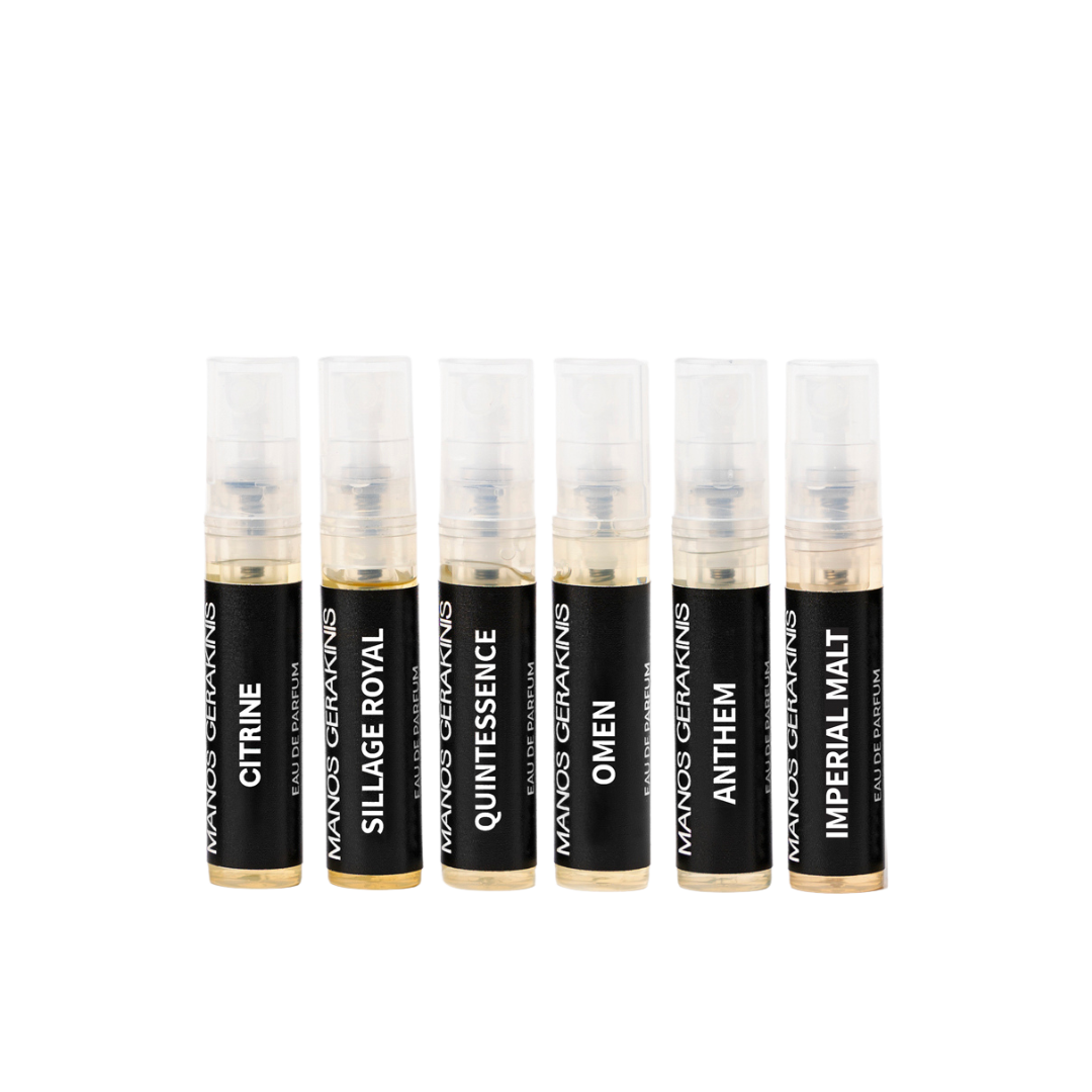 Manos Gerakinis Discover Set Vials bei scent amor ihrem Experten für Unisex Düfte und Nischendüfte