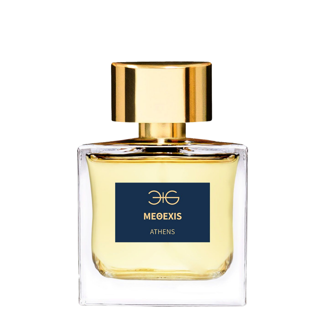Manos Gerakinis Methexis bei scent amor - luxuriöses Eau de Parfum auf transparentem Hintergrund