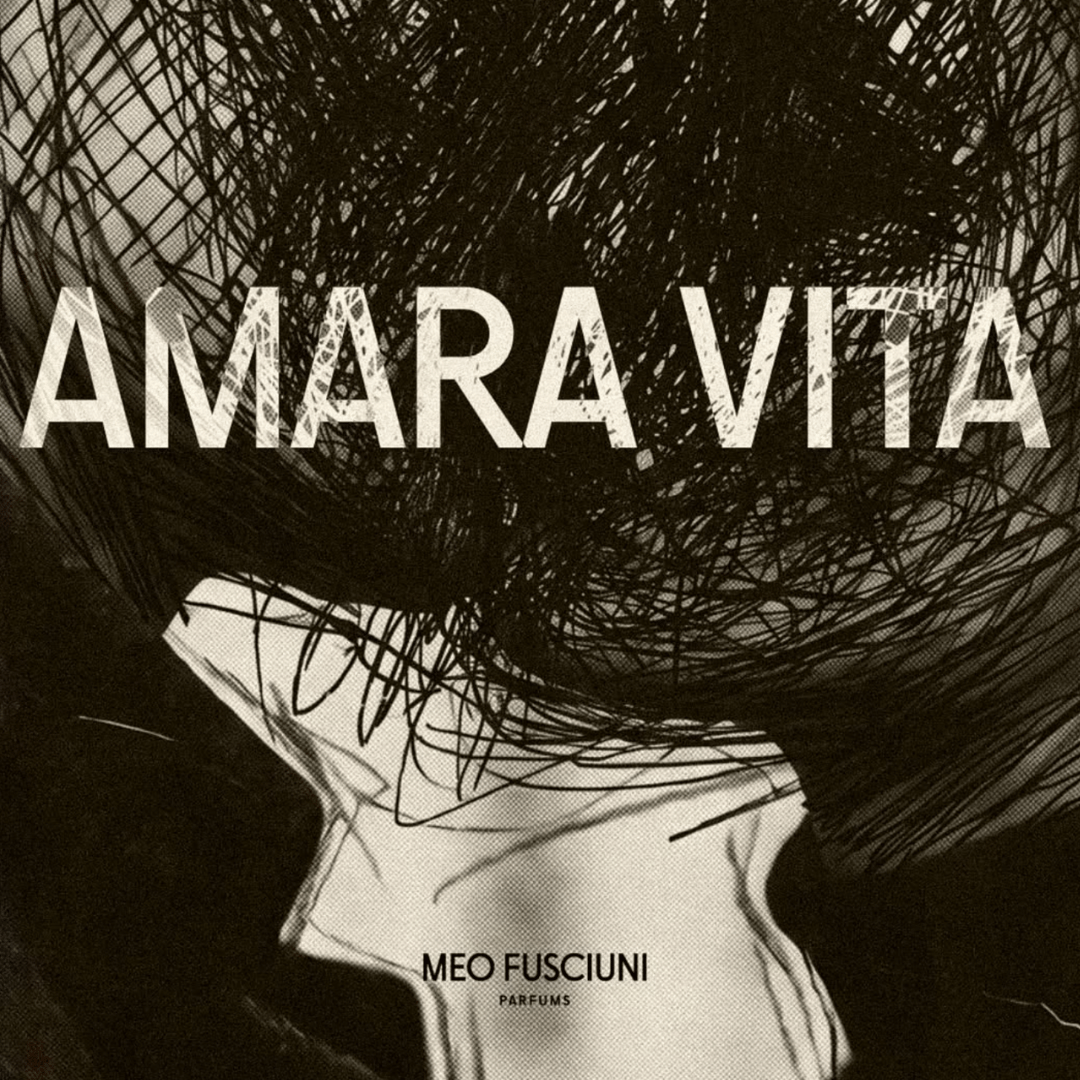 Meo Fusciuni – AMARA VITA – Parfum Grafik schwarz weiss bei scent amor Fachmann für Nischenduft